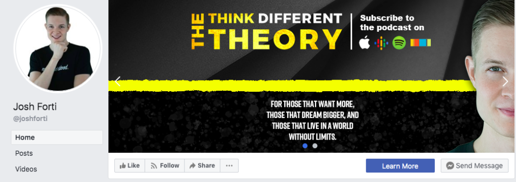Josh Forti Facebook Branding Example